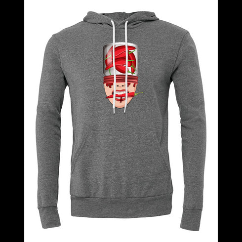 Cartoon chili peppers abstract painting Bella canvas hoodie 3719